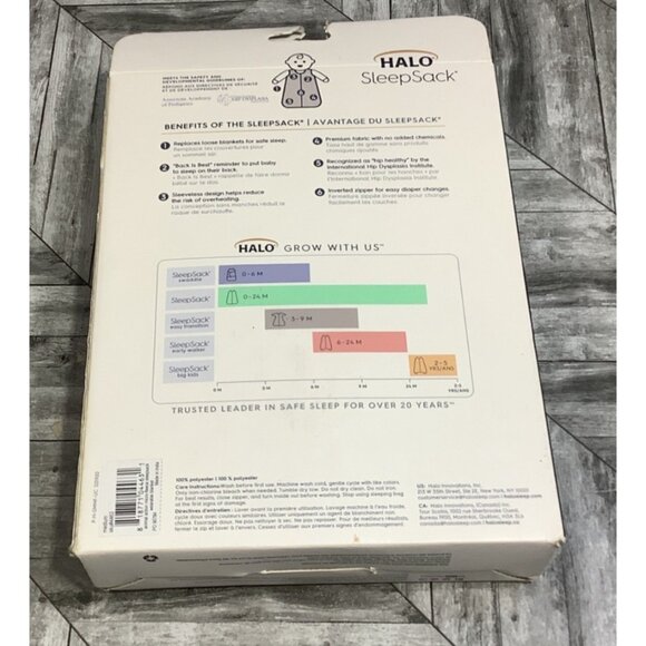 Halo SleepSack Wearable Blanket Micro-Fleece TOG 1.0 6-12M 16-24lb Animal Action - Picture 4 of 4